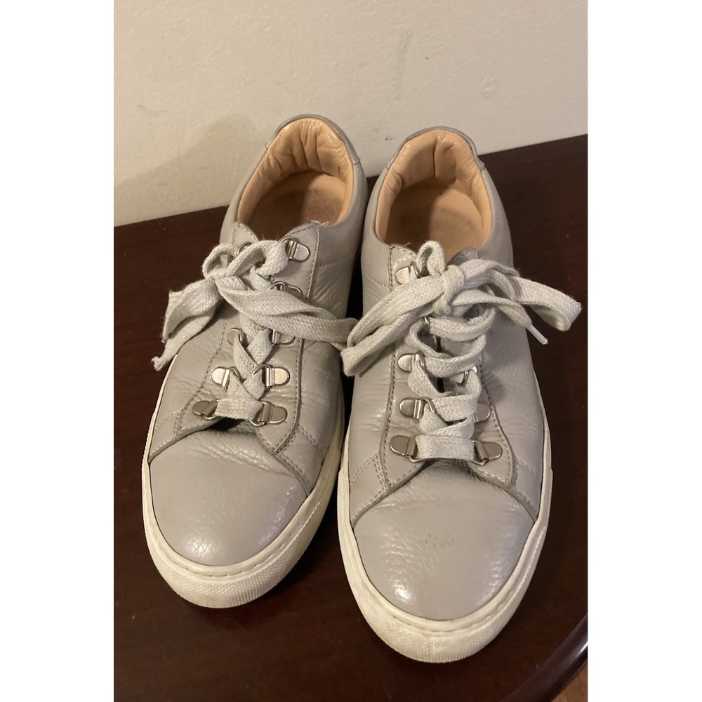 KOIO Gavia Sneakers Gray Leather Low Top Lace‎ Up Shoes Size EU 39 US 9 Italy
